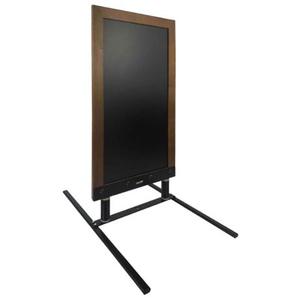 Panneau trottoir pied ressorts cadre bois - H. 128 X 64 cm - Chêne