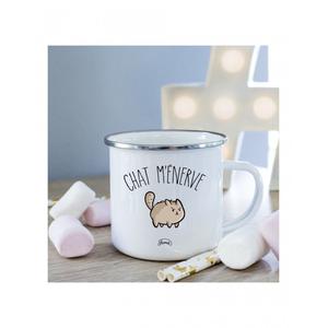 Mug Metal Chat M Enerve - Blanc - Taille TU