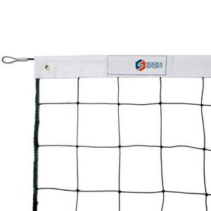 Filet de volley-ball 2 mm tension par câble acier gainé D. 5 mm