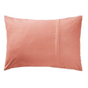 POLA - Taie d'Oreiller 50x70cm Coton Coloris Rose Boisé avec Détails Ajourés