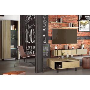 YUMA - Pack Table Basse Relevable + Meuble TV + Vitrine Réversible