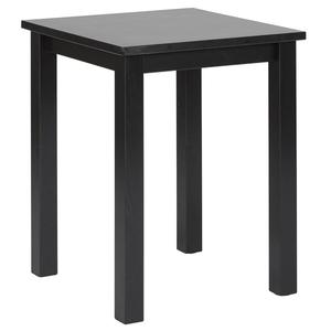 FLIX - Table d'Appoint Carrée Bois Massif Vernis Noir