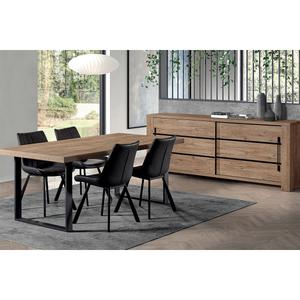 NILLA - Ensemble Buffet + Table 230cm Aspect Bois