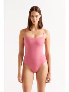 Maillot une pièce rose litchi AQUARELLE