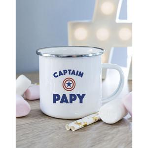 Mug Metal Captain Papy - Blanc - Taille TU