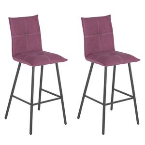 LAGOS - Lot de 2 Tabourets Violets Assise H76cm