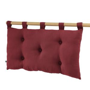 OUREA - Coussin de Tête de Lit avec Passants 50x80cm Gaze de Coton Lie de Vin