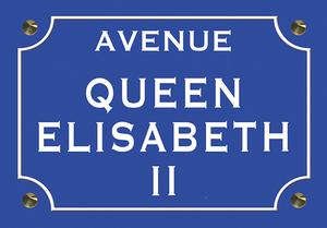 Sticker, Plaque de rue, Queen Elisabeth II