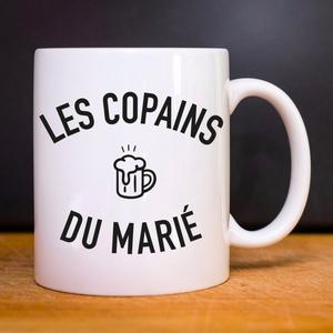 Mug Les Copains Du Marié 2 - Blanc - Taille TU