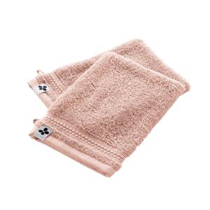 EMMA - Lot de 2 Gants 15x21cm en Coton Bio Coloris Rose Poudré