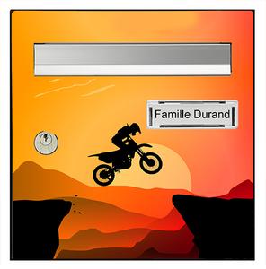 Sticker pour boîte aux lettres, Moto Cross