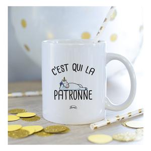 Mug C'est Qui La Patronne - Blanc - Taille TU