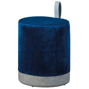 OPALE - Pouf avec Lanière Bleu et Gris