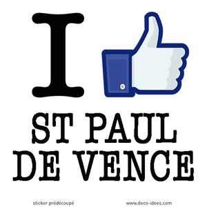 Sticker I LIKE SAINT PAUL DE VENCE