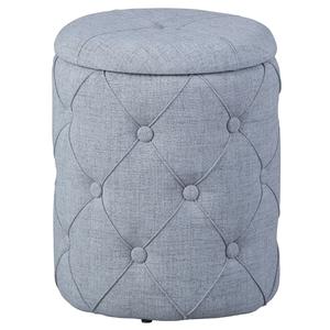 YELENA - Pouf avec Coffre de Rangement Gris