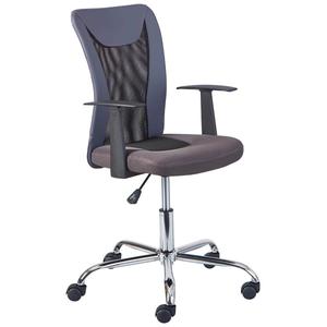 DEANA - Fauteuil de Bureau sur Roulettes Gris et Noir