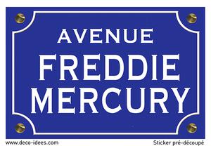 Sticker, plaque de rue, FREDDIE MERCURY