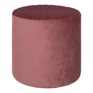 BUBBEL - Pouf Rond Ø34cm Velours Coloris Rose