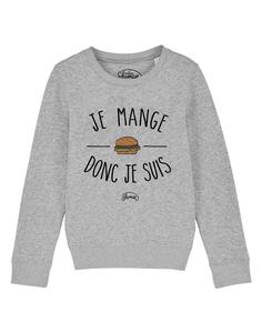 sweat "je mange donc je suis"