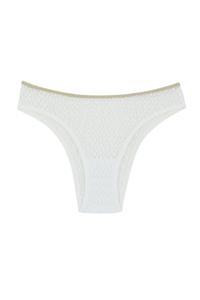 Culotte Dentelle - Blanc Lurex