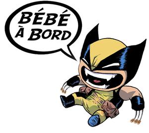 Sticker, Bébé à bord ! Baby Wolverine