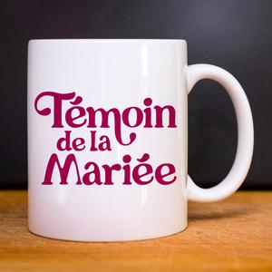 Mug Témoin De La Mariée - Blanc - Taille TU