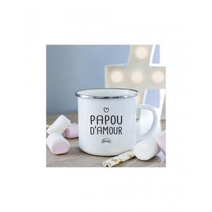 Mug Metal Papou - Blanc - Taille TU